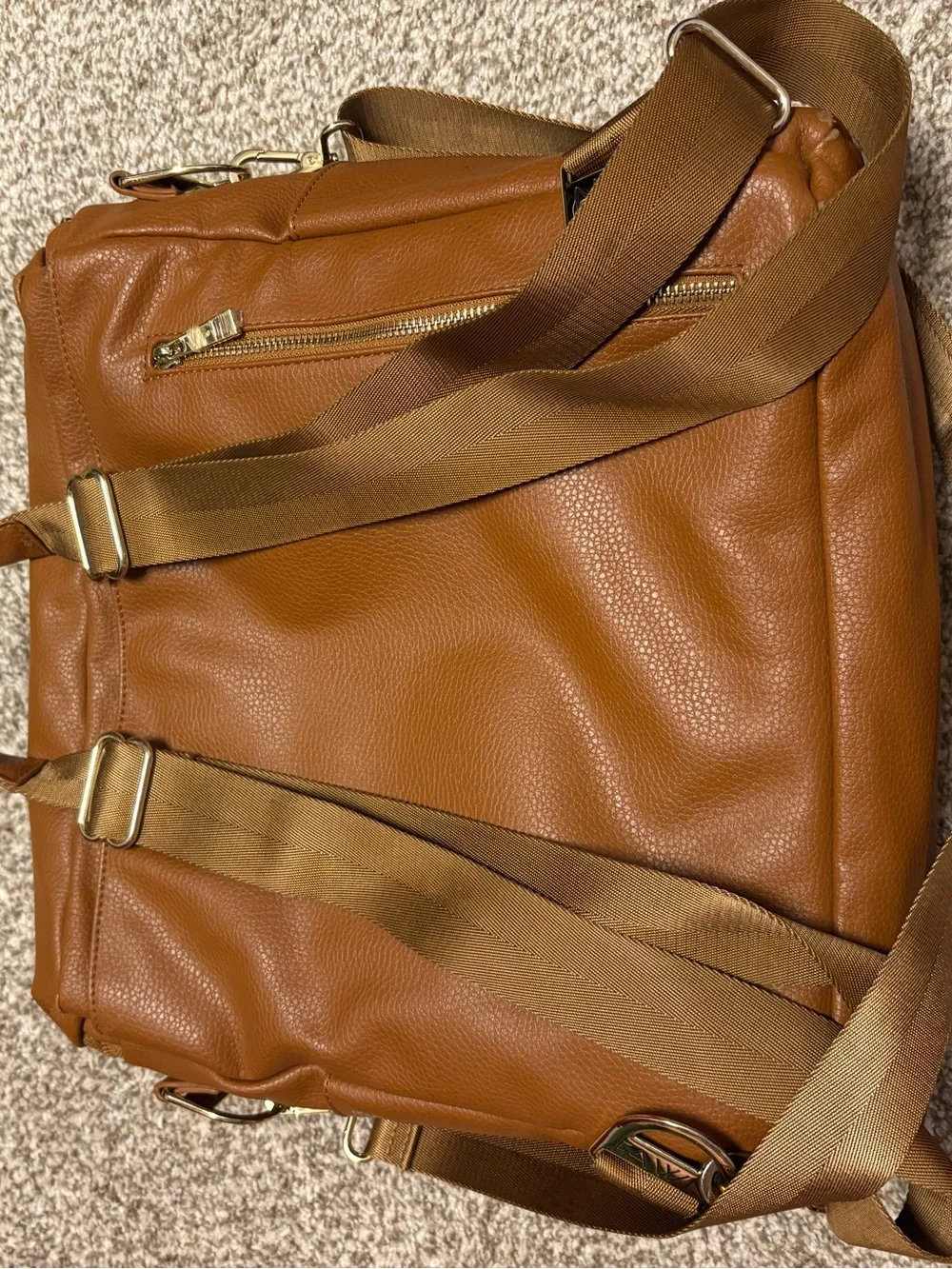 Fawn Design Caramel Brown Leather Shoulder Bag